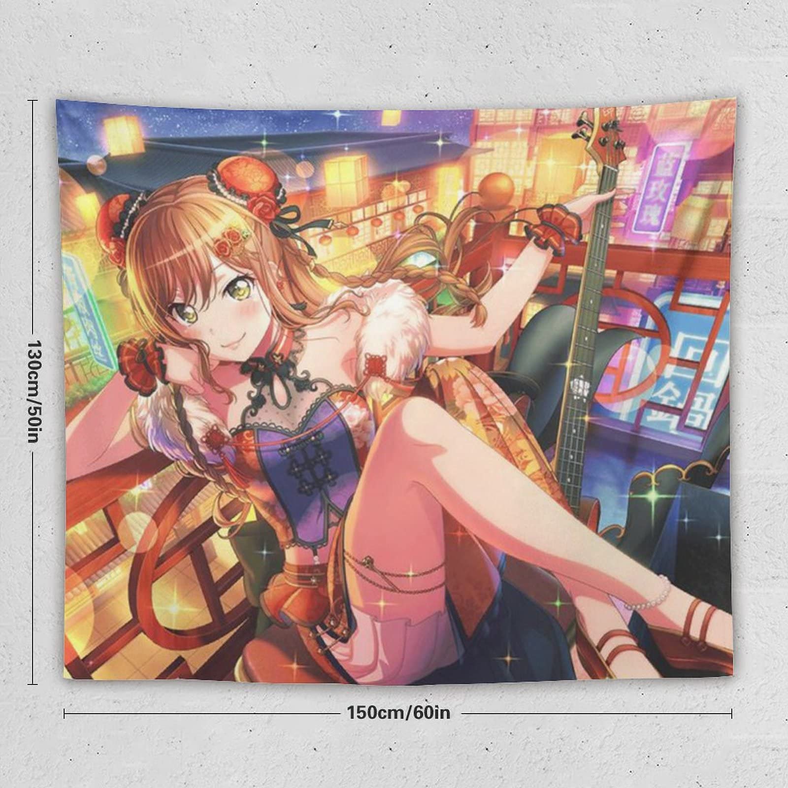 Amazon.co.jp: バンドリ！今井 リサ タペストリー かわいいアニメ柄 壁